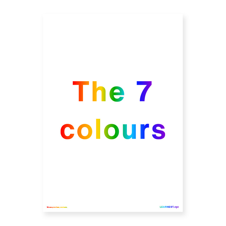 Pre-School Colourfulness – The 7 Colours