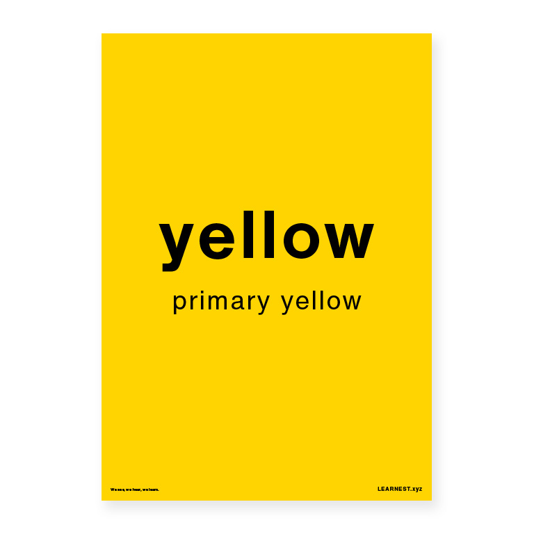 Pre-School Names of Colours – Primary Yellow