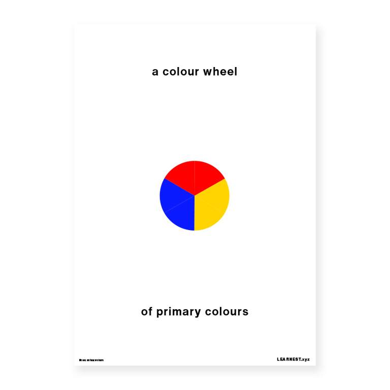Pre-School About Colour – A colour wheel of primary colours