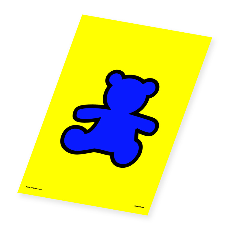 Wall Art – A Blue Teddy Bear Shape