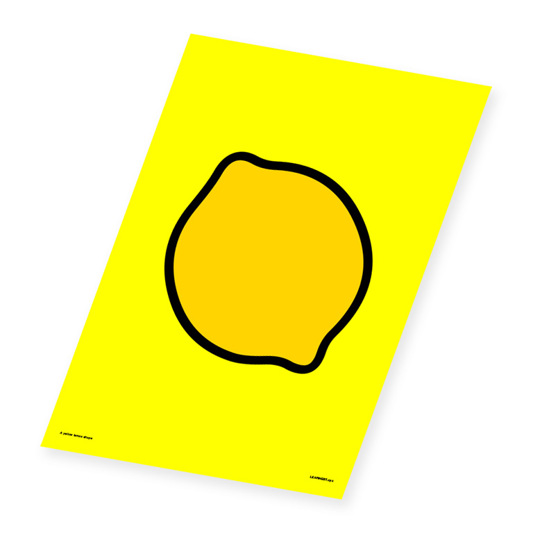 Wall Art – A Yellow Lemon Shape