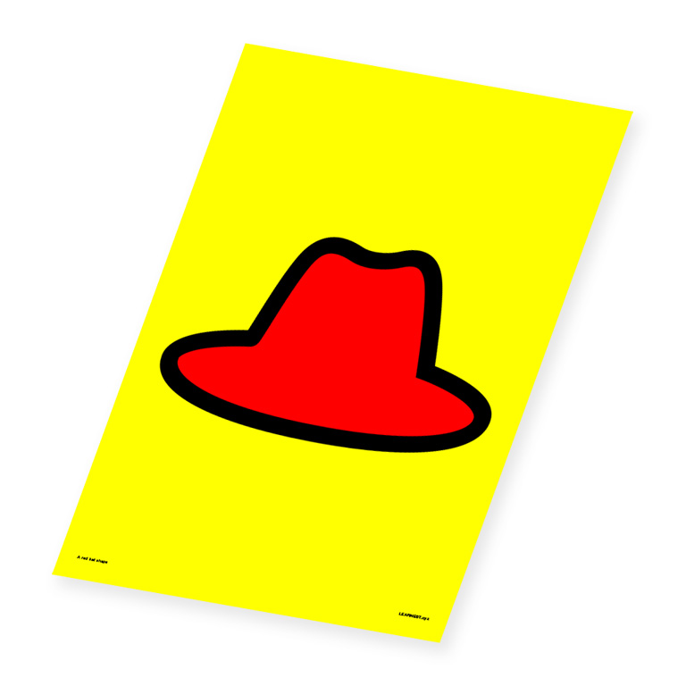 Wall Art – A Red Hat Shape
