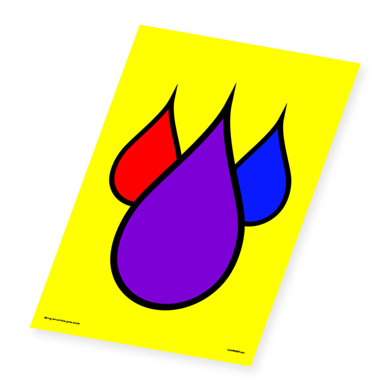 Wall Art – A Droplets of Red, Blue and Purple