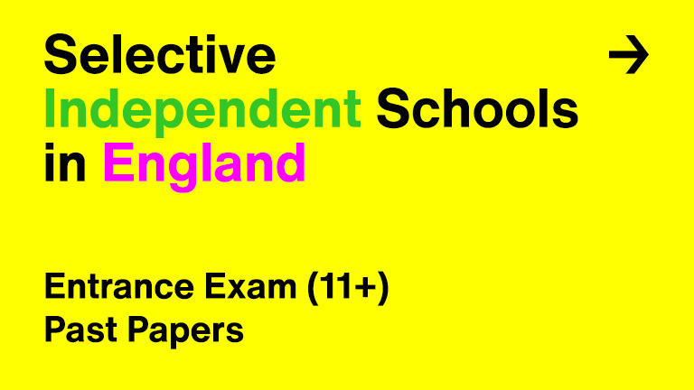 Entrance Exam (11+) Past Papers Selective Independent Schools in England