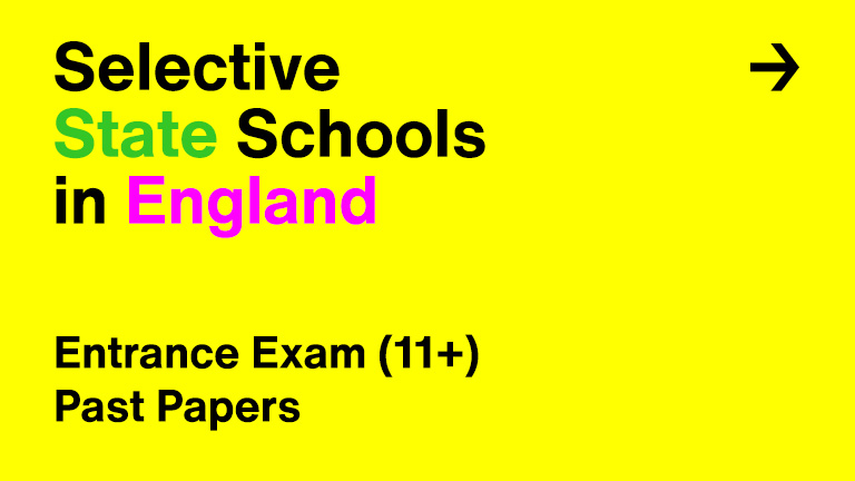 Entrance Exam (11+) Past Papers Selective State Schools in England