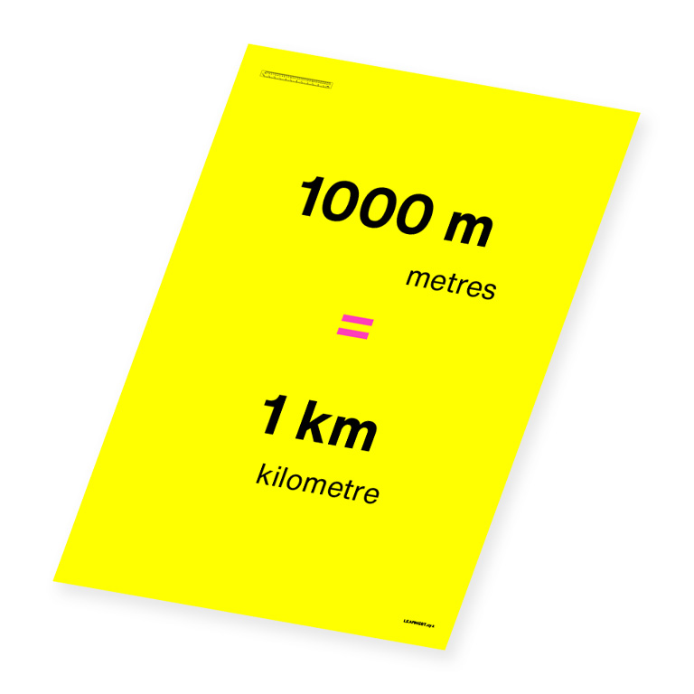 Wall Art – 1000 metres = 1 kilometres