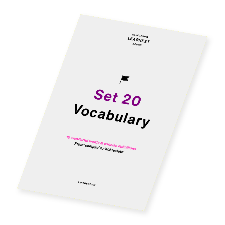 Vocabulary Set 20 study materials by Learnest